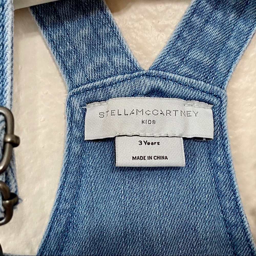 New. Stella McCartney Embroidered Denim Overalls. Jeans - Picture 4 of 11